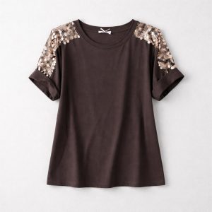 T-SHIRT MANICA MAXI PAILLETTES