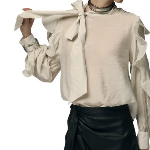CAMICIA ROUCHES E FIOCCO C11202