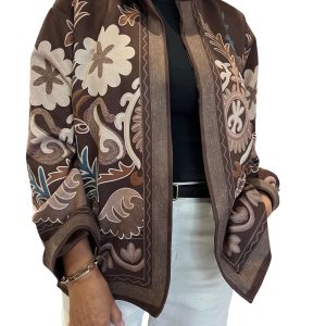 GIACCA FLOWER CIOCCOLATO